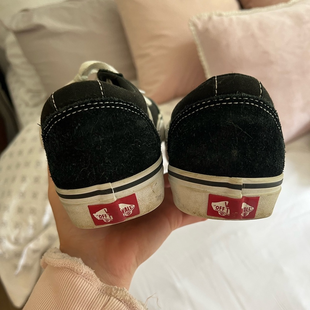 black with white vans size 9 women’s